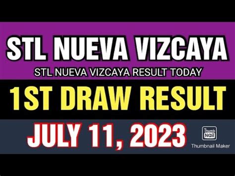 STL NUEVA VIZCAYA RESULT TODAY 1ST DRAW .